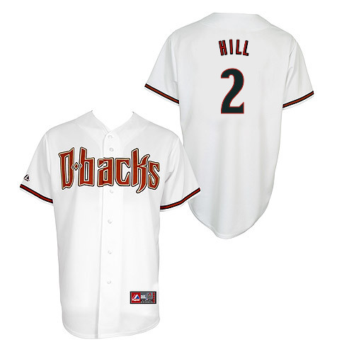 Aaron Hill #2 Youth Baseball Jersey-Arizona Diamondbacks Authentic Home White Cool Base MLB Jersey